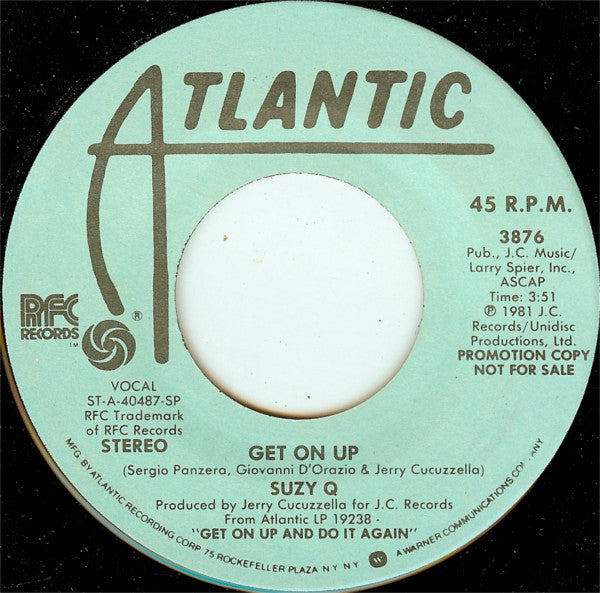 Suzy Q : Get On Up (7", Mono, Promo, SP)