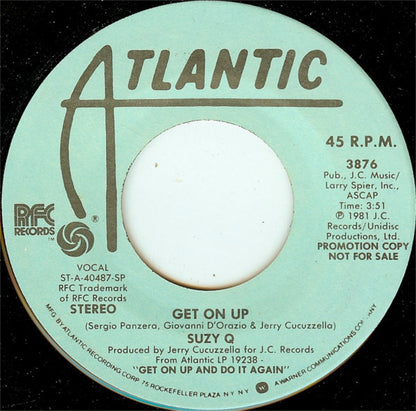 Suzy Q : Get On Up (7", Mono, Promo, SP)