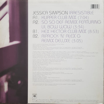 Jessica Simpson : Irresistible (12", Mixed)