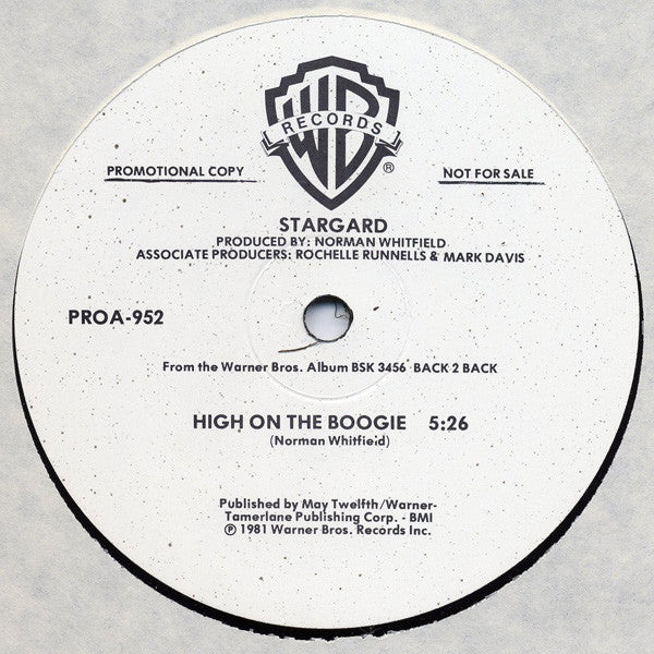 Stargard / O'Conner* : High On The Boogie / Come Alive (12", Promo)