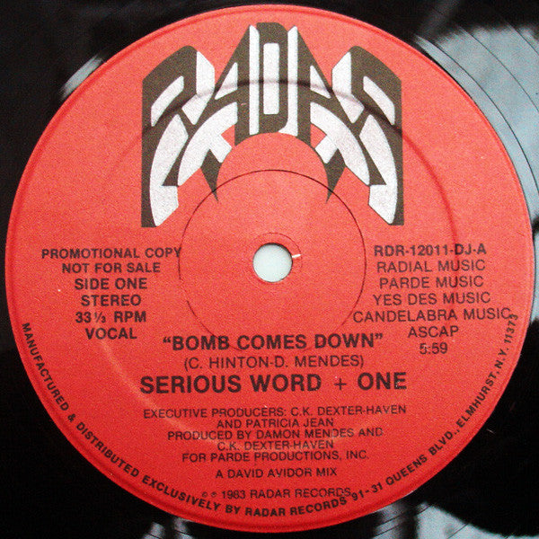 Status IV / Serious Word + One : Lovin' You / Bomb Comes Down (12", Promo)