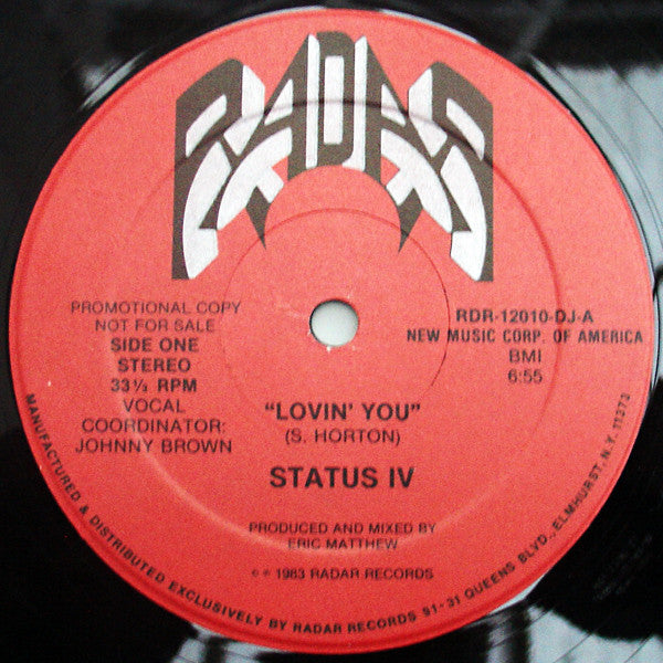 Status IV / Serious Word + One : Lovin' You / Bomb Comes Down (12", Promo)