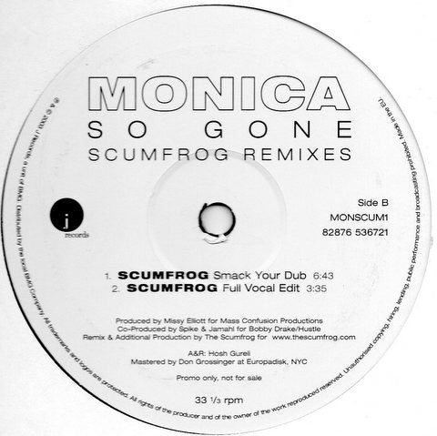 Monica : So Gone (Scumfrog Remixes) (12", Promo)