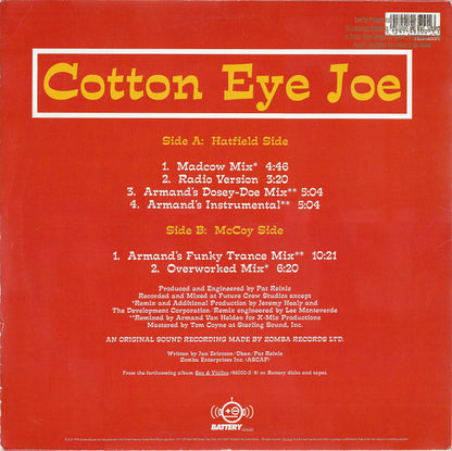 Rednex : Cotton Eye Joe (12", Single, Promo)