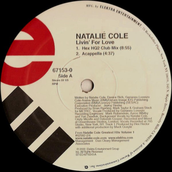 Natalie Cole : Livin' For Love (2x12")
