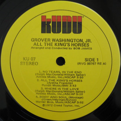 Grover Washington, Jr. : All The King's Horses (LP, Album)