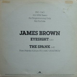 James Brown : Eyesight / The Spank (12", Promo)