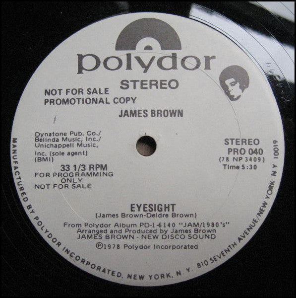 James Brown : Eyesight / The Spank (12", Promo)