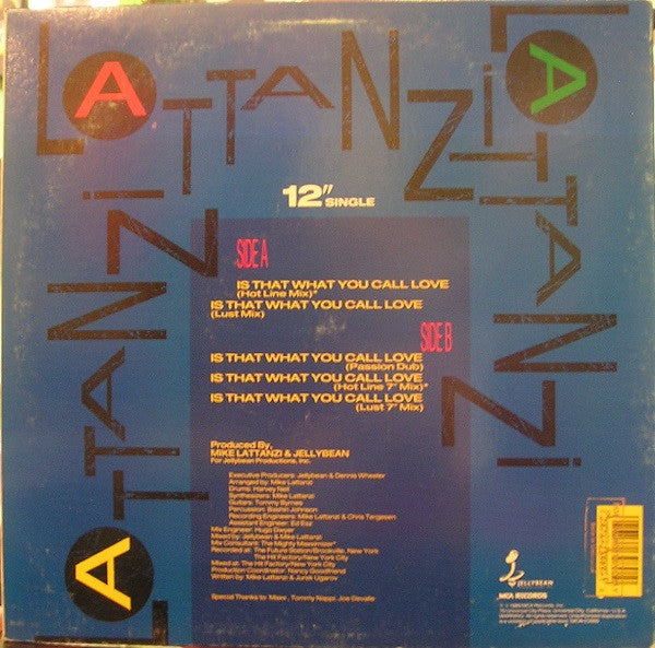 Lattanzi* : Is That What You Call Love (12", Single)