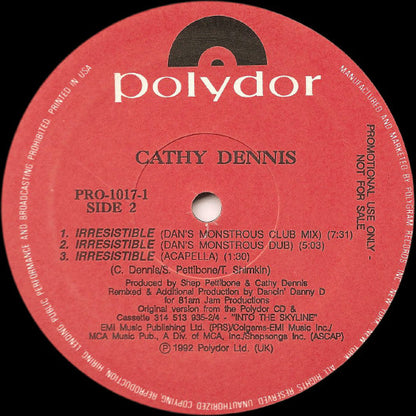 Cathy Dennis : Irresistible (12", Promo)
