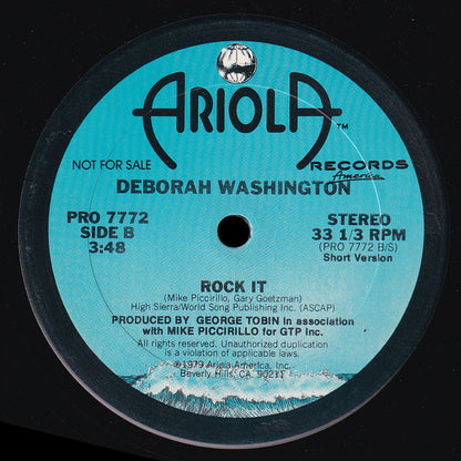 Deborah Washington : Rock It (12", Single, Ltd, Promo)