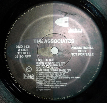 The Associates : Fire To Ice (12", Promo)