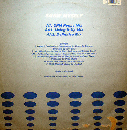 Eria Fachin : Savin' Myself - The Remixes (12")