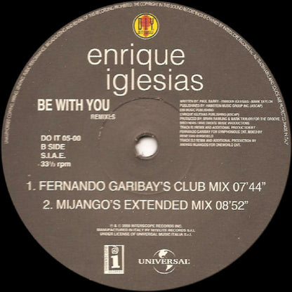 Enrique Iglesias : Be With You (Remixes) (12")