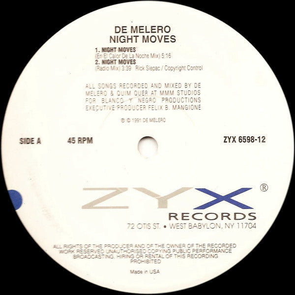De Melero : Night Moves (12")
