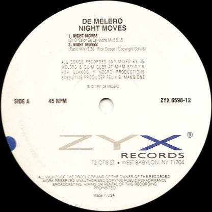 De Melero : Night Moves (12")