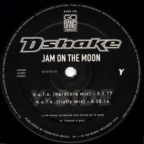 D-Shake : Jam On The Moon (12")