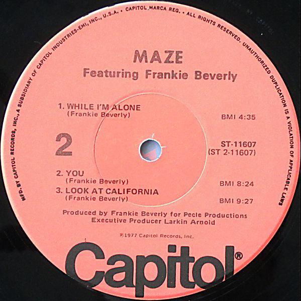 Maze Featuring Frankie Beverly : Maze Featuring Frankie Beverly (LP, Album, Win)