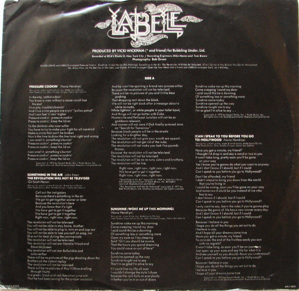 Labelle : Pressure Cookin' (LP, Album, Hol)