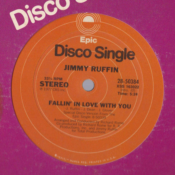 Jimmy Ruffin : Fallin' In Love With You (12")