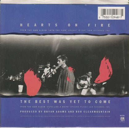 Bryan Adams : Hearts On Fire (7", Single, Pre)
