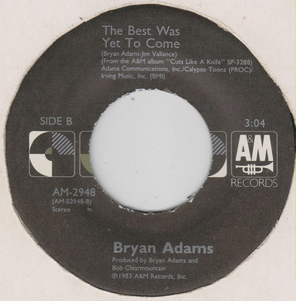 Bryan Adams : Hearts On Fire (7", Single, Pre)
