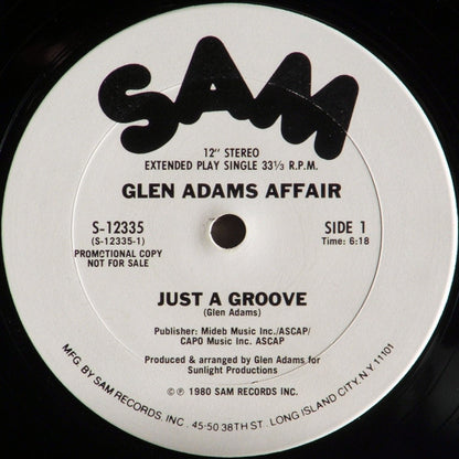 Glen Adams Affair : Just A Groove (12", Single, Promo)