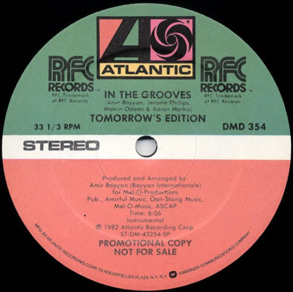 Tomorrow's Edition : In The Grooves (12", Promo)