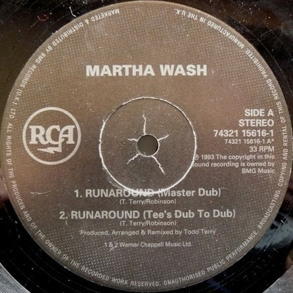 Martha Wash : Runaround + Carry On (The Todd Terry Dub Mixes) (12")