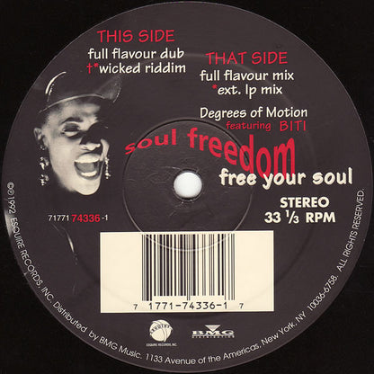 Degrees Of Motion Featuring Biti* : Soul Freedom (Free Your Soul) (12")