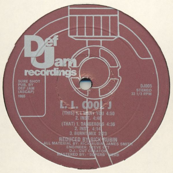 L. L. Cool J* : I Want You / Dangerous (12")