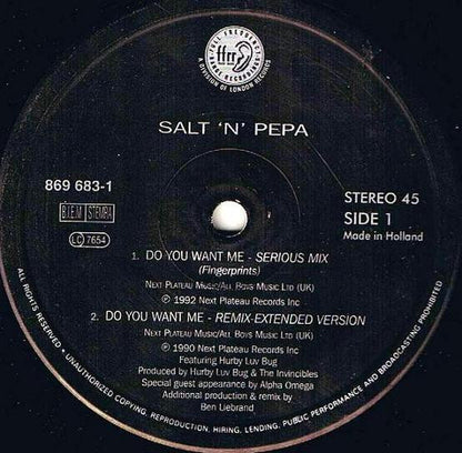 Salt 'N' Pepa : Do You Want Me (12", Maxi)