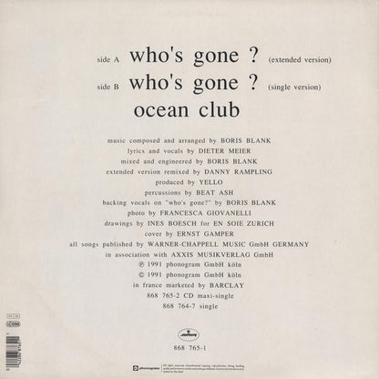 Yello : Who's Gone? (12", Maxi)