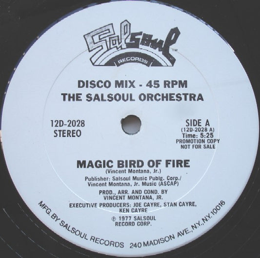 The Salsoul Orchestra : Magic Bird Of Fire / Getaway (12", Promo)