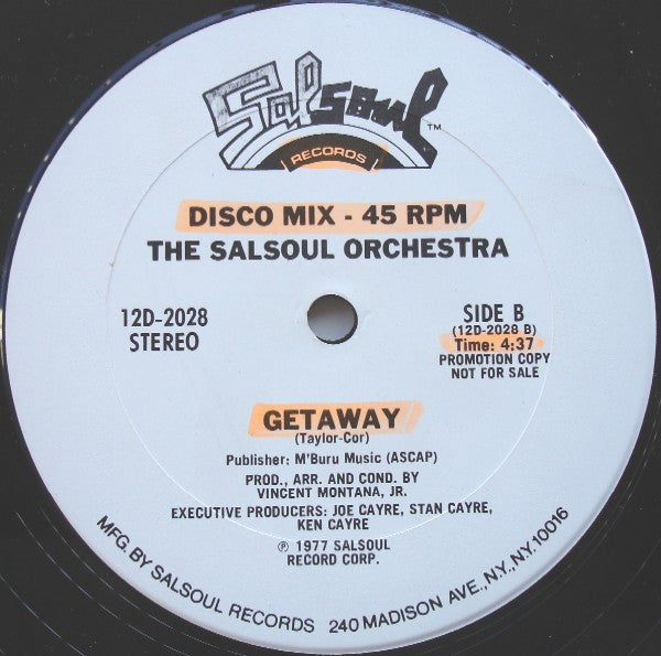 The Salsoul Orchestra : Magic Bird Of Fire / Getaway (12", Promo)