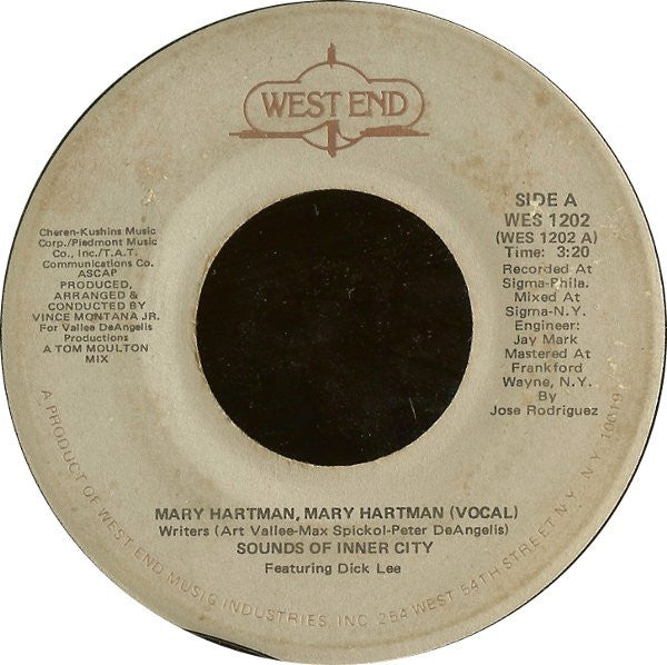 Sounds Of Inner City : Mary Hartman, Mary Hartman (7")
