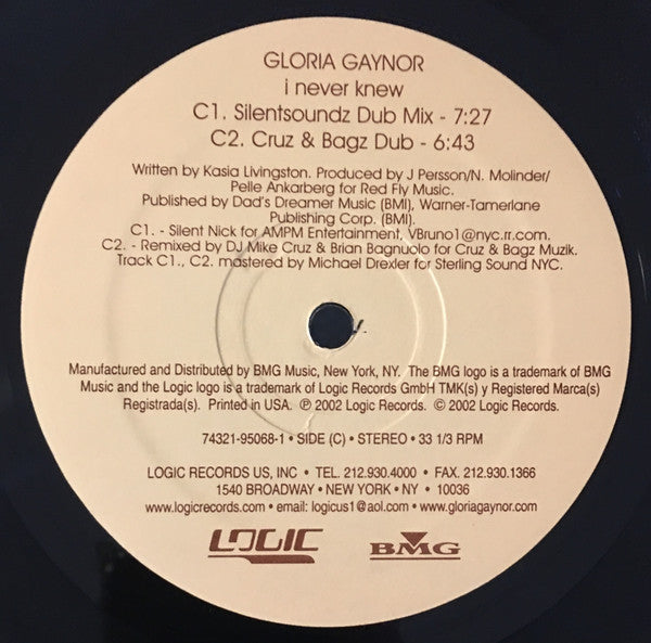 Gloria Gaynor : I Never Knew (2x12")