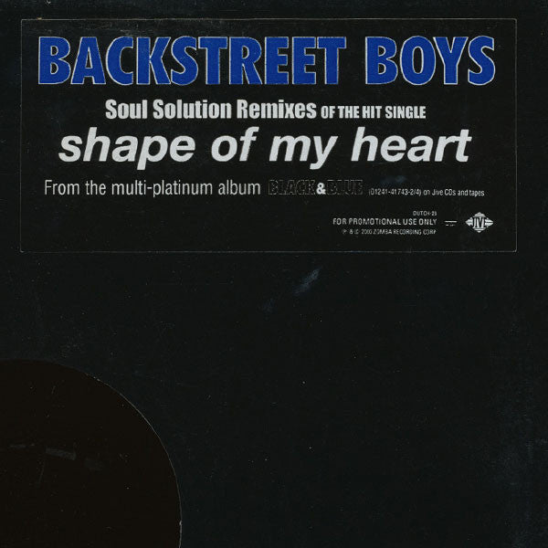 Backstreet Boys : Shape Of My Heart (Soul Solution Remixes) (12", Promo)