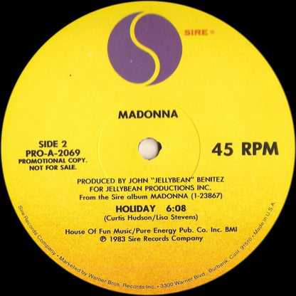Madonna : Lucky Star / Holiday (12", Maxi, Promo)