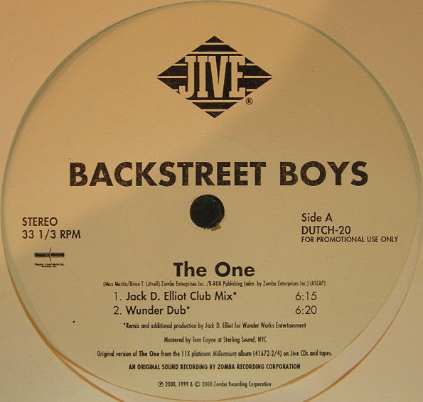 Backstreet Boys : The One (12", Promo)