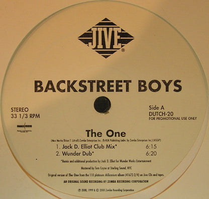 Backstreet Boys : The One (12", Promo)
