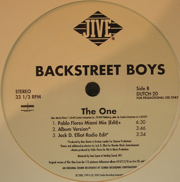 Backstreet Boys : The One (12", Promo)
