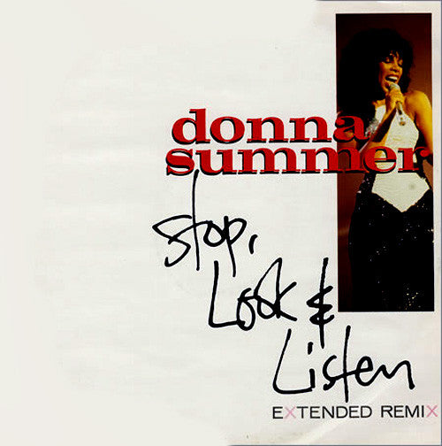 Donna Summer : Stop, Look & Listen (Extended Remix) (12", Single)