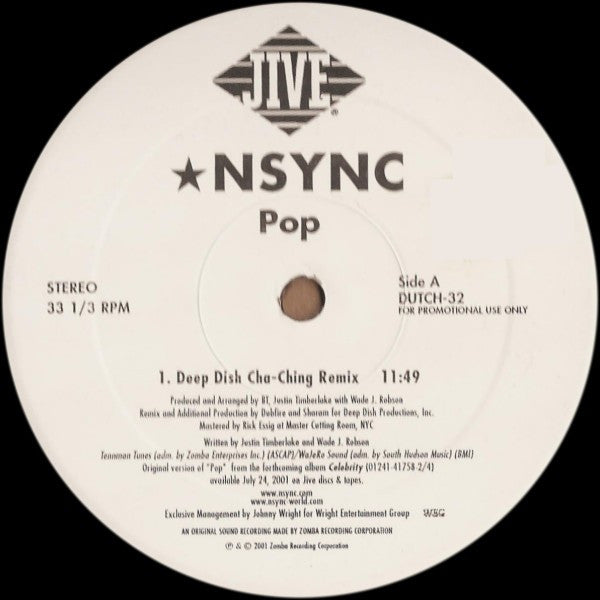 *NSYNC : Pop (2x12", Promo)