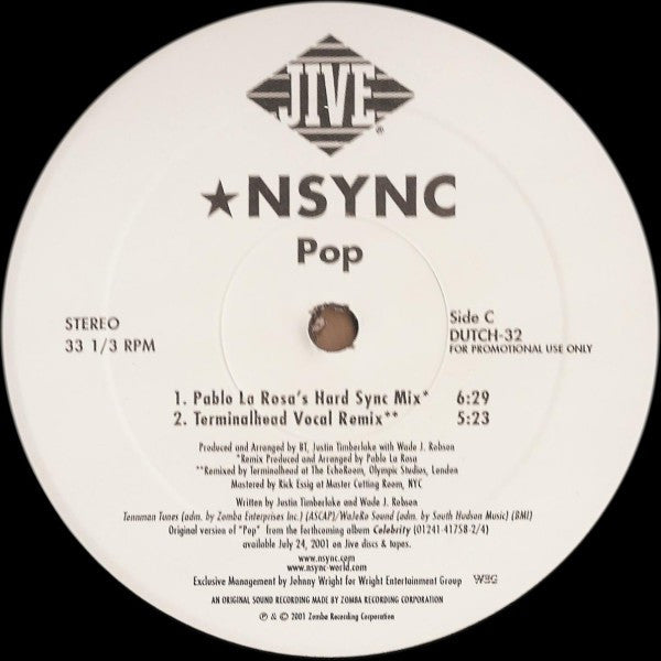 *NSYNC : Pop (2x12", Promo)