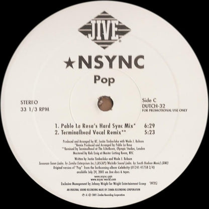 *NSYNC : Pop (2x12", Promo)