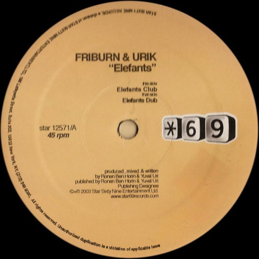 Friburn & Urik : Elefants (12")