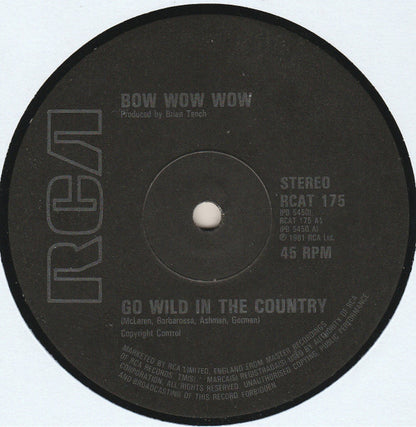 Bow Wow Wow : Go Wild In The Country (12", Single)