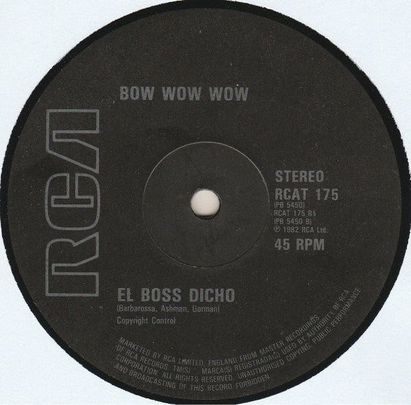 Bow Wow Wow : Go Wild In The Country (12", Single)