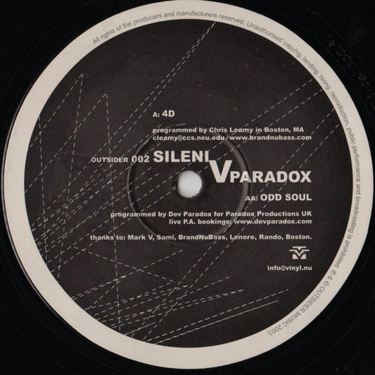 Sileni v Paradox : 4D / Odd Soul (12")